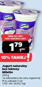 Jogurt naturalny bez laktozy Miletto