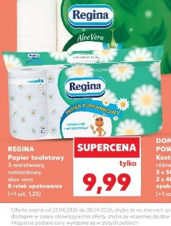 Regina Papier toaletowy 3-warstwowy, rumiankowy, aloe vera 8 rolek opakowanie