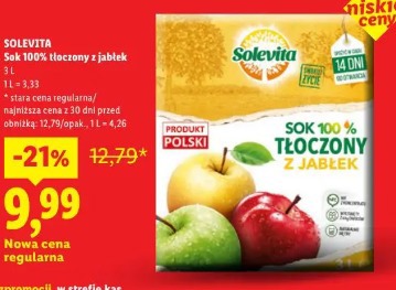 Solevita Sok 100% tłoczony z jabłek
