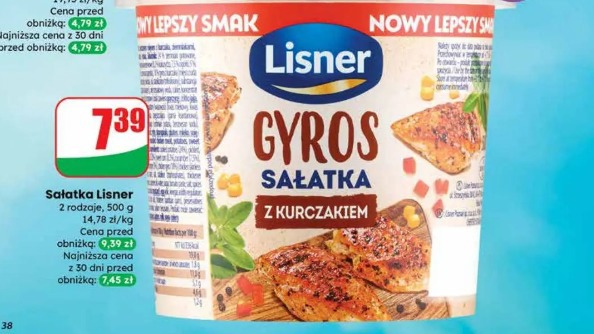 Sałatka Lisner gyros z kurczakiem