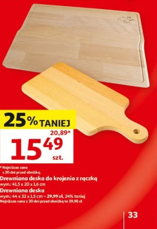 Drewniana deska do krojenia z rączką