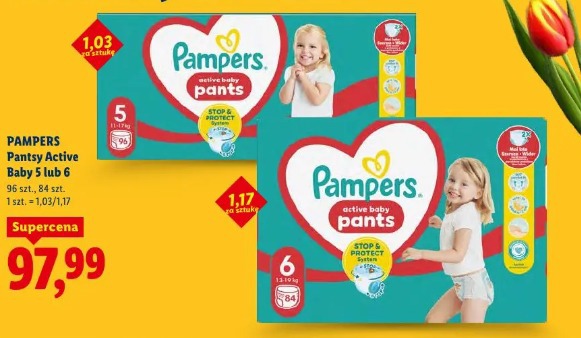 Pampers Pantsy Active Baby 5 lub 6