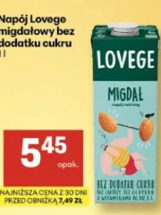 Lovege napój migdałowy bez dodatku cukru