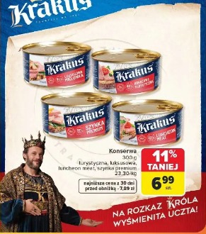 Krakus konserwa turystyczna, luksusowa, luncheon meat, szynka premium