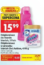 Odplamiacz do tkanin Vanish, 1 l lub Odplamiacz w proszku Vanish Oxi Action, 470 g