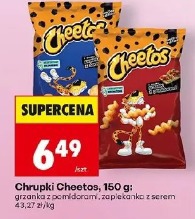 Chrupki Cheetos, grzanka z pomidorami, zapiekanka z serem