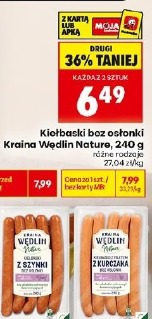Kiełbaski bez osłonki Kraina Wędlin Nature