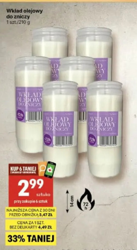 Wkład olejowy do zniczy