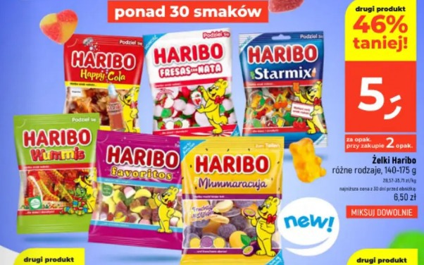 Żelki Haribo różne rodzaje