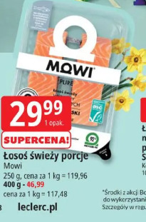 Łosoś świeży porcje Mowi