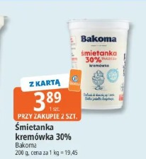 Śmietanka kremówka 30% Bakoma