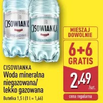 Cisowianka Woda mineralna niegazowana/lekko gazowana