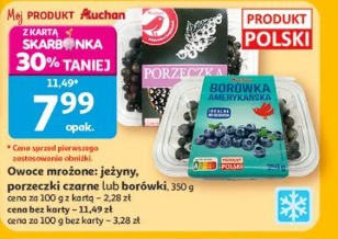 Owoce mrożone: jeżyny, porzeczki czarne lub borówki
