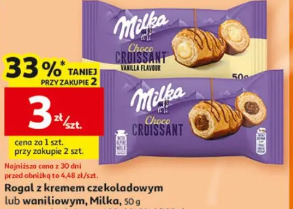 Rogal z kremem czekoladowym lub waniliowym Milka