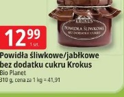Powidła śliwkowe/jabłkowe bez dodatku cukru Krokus Bio Planet