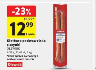 Kiełbasa podwawelska z szynki Olewnik