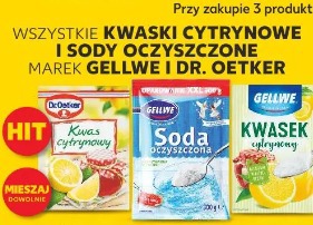 Kwaski cytrynowe i sody oczyszczone Gellwe i Dr. Oetker
