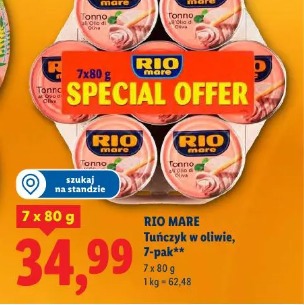 Rio Mare Tuńczyk w oliwie, 7-pak