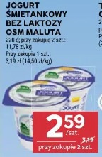 Jogurt śmietankowy bez laktozy OSM Maluta