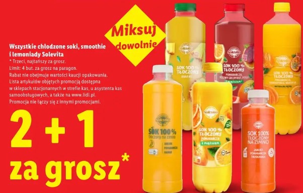 Wszystkie chłodzone soki, smoothie i lemoniady Solevita