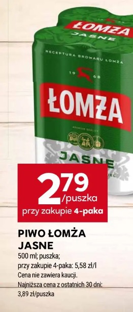 Piwo Łomża Jasne
