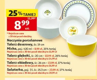 Naczynia porcelanowe Talerz deserowy, Talerz głęboki, Talerz obiadowy, Salaterka