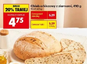 Chleb orkiszowy z ziarnami