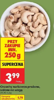 Orzechy nerkowca prażone, solone
