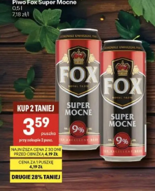 Piwo Fox Super Mocne