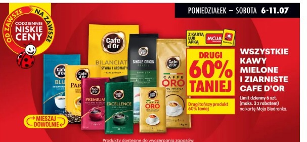 Wszystkie kawy mielone i ziarniste Cafe d'Or