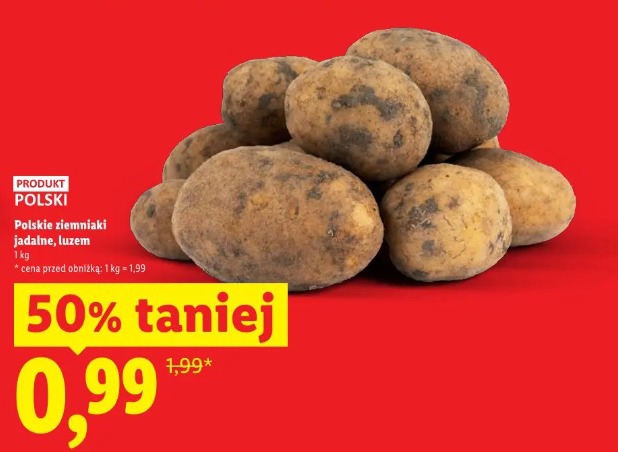 Polskie ziemniaki jadalne, luzem