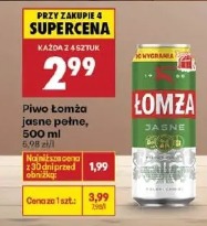 Łomża jasne pełne piwo