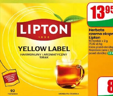 Herbata czarna ekspresowa Lipton
