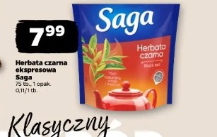 Herbata czarna ekspresowa Saga