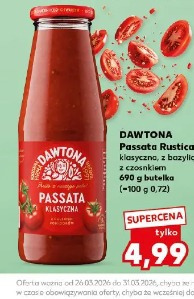 Passata Rustica klasyczna, z bazylią, z czosnkiem Dawtona