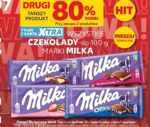 Wszystkie czekolady do 100 g marki Milka