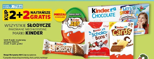 Wszystkie słodycze pakowane niechłodzone marki Kinder