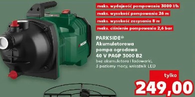 Parkside akumulatorowa pompa ogrodowa