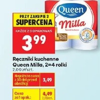 Ręczniki kuchenne Queen Milla, 2×4 rolki