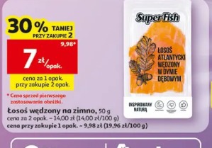 Łosoś atlantycki wędzony w dymie dębowym SuperFish