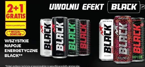Wszystkie napoje energetyczne Black