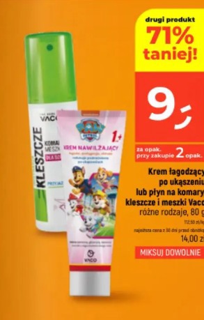 Krem łagodzący po ukąszeniu lub płyn na komary, kleszcze i meszki Vaco