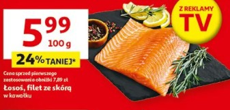 Łosoś, filet ze skórą w kawałku