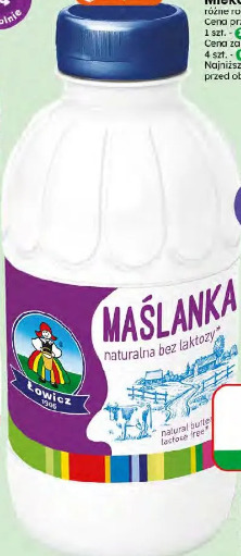 Maślanka naturalna bez laktozy OSM Łowicz