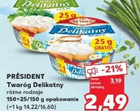 Président Twaróg Delikatny różne rodzaje