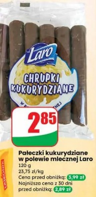 Pałeczki kukurydziane w polewie mlecznej Laro