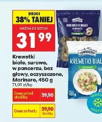 Krewetki białe, surowe, w pancerzu, bez głowy, oczyszczone Marinero