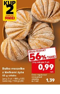 Bułka muszelka z kiełkami żyta