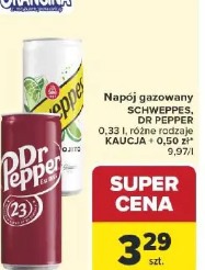 Napój gazowany Schweppes, Dr Pepper 0,33 l różne rodzaje
