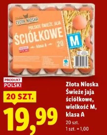 Złota Nioska Świeże jaja ściółkowe, wielkość M, klasa A